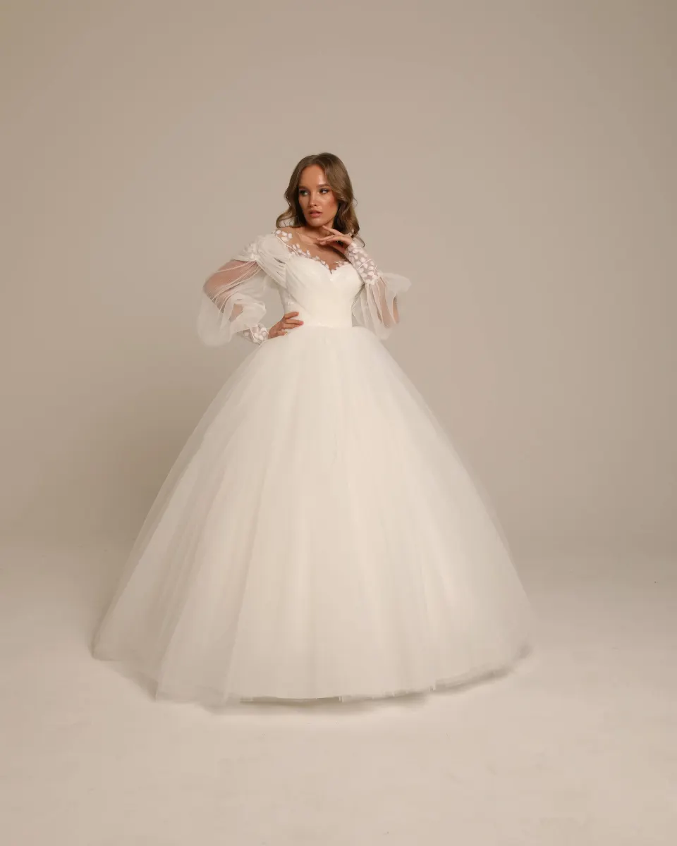 Rochie de mireasă Model 25 – Colecția 8 – cu mâneci